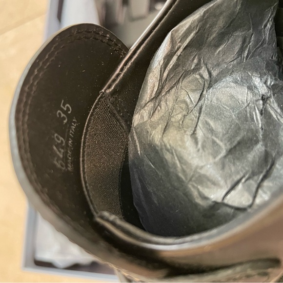 Prada Monolith Loafers Black Brushed Leather - Picture 5 of 6